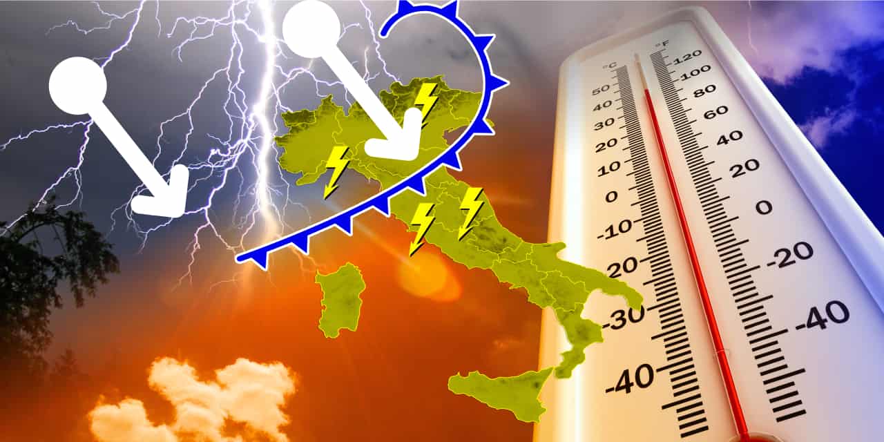 Burrasca e freddo in arrivo dopo breve escalation del caldo africano