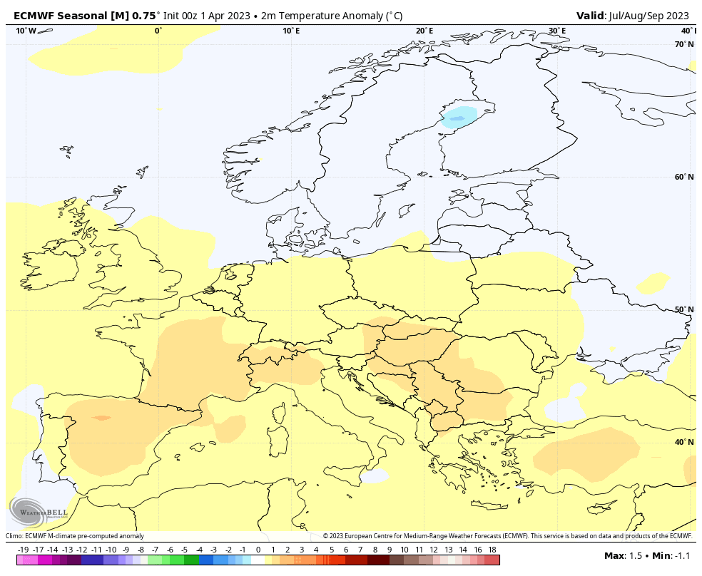 Prevista temperature sopra la media soprattutto al Nord Italia. Ma mappe a maggior risoluzione indicano anomalie peggiori.