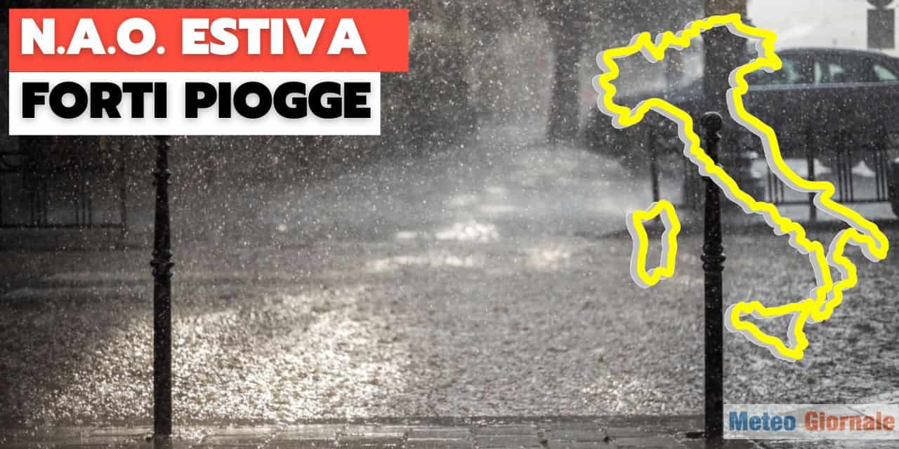 Meteo, la North Atlantic Oscillation e l’occasione di pioggia estiva sull’Italia
