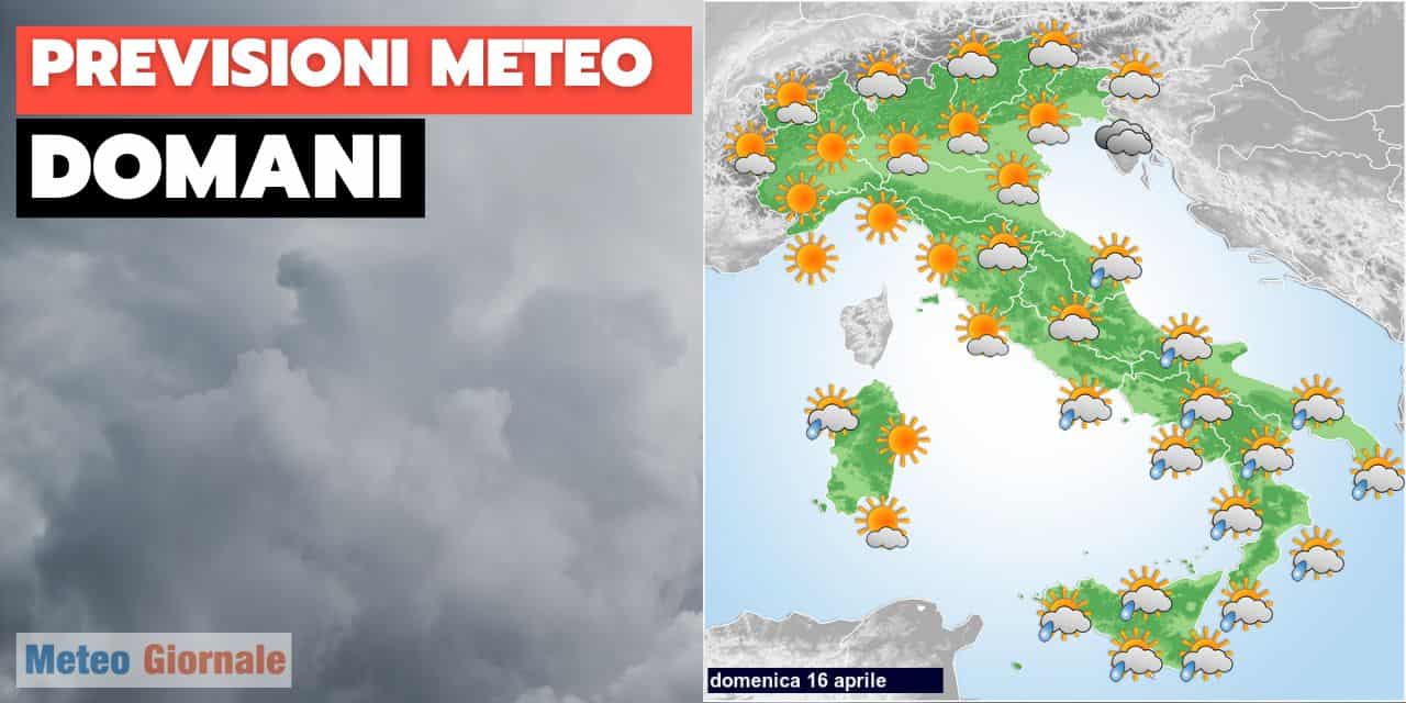 meteo giornale domani 16 04 2023