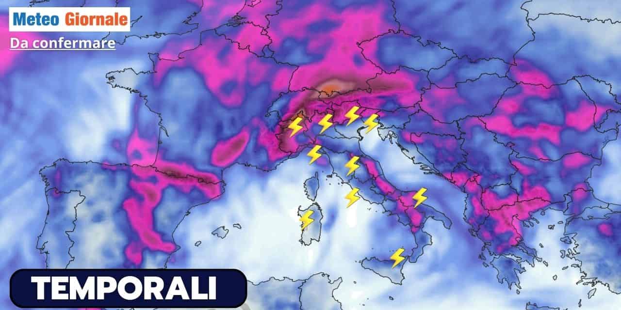 meteo lungo termine con temporali
