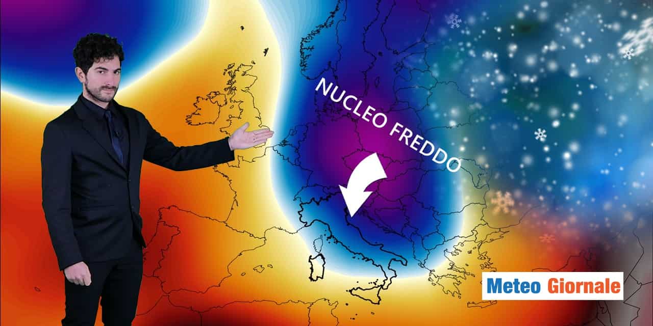 meteo nucleo gelido in retrogressione italia