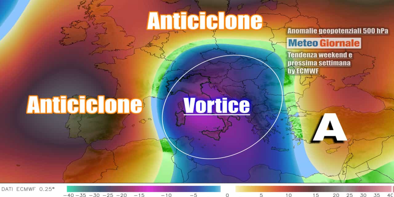 La presenza di un'area di bassa pressione, favorevole all'instabilità, ci accompagnerà a lungo