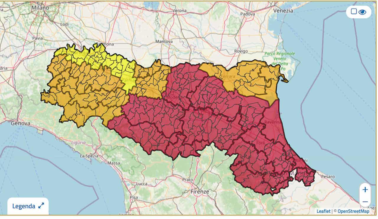 allerta meteo rossa emilia romagna emessa il 14 05 2023