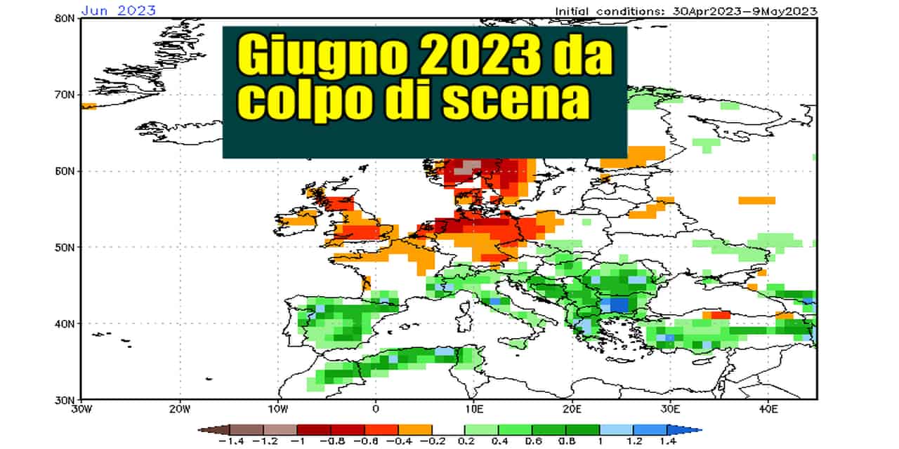 Incredibile per Giugno, potrebbe piovere sopra la norma