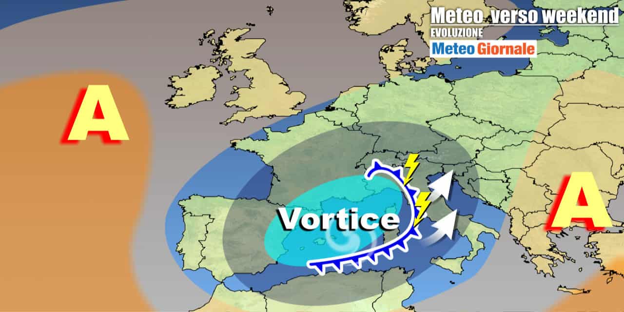 Nel weekend Italia in balia di un nuovo vortice mediterraneo