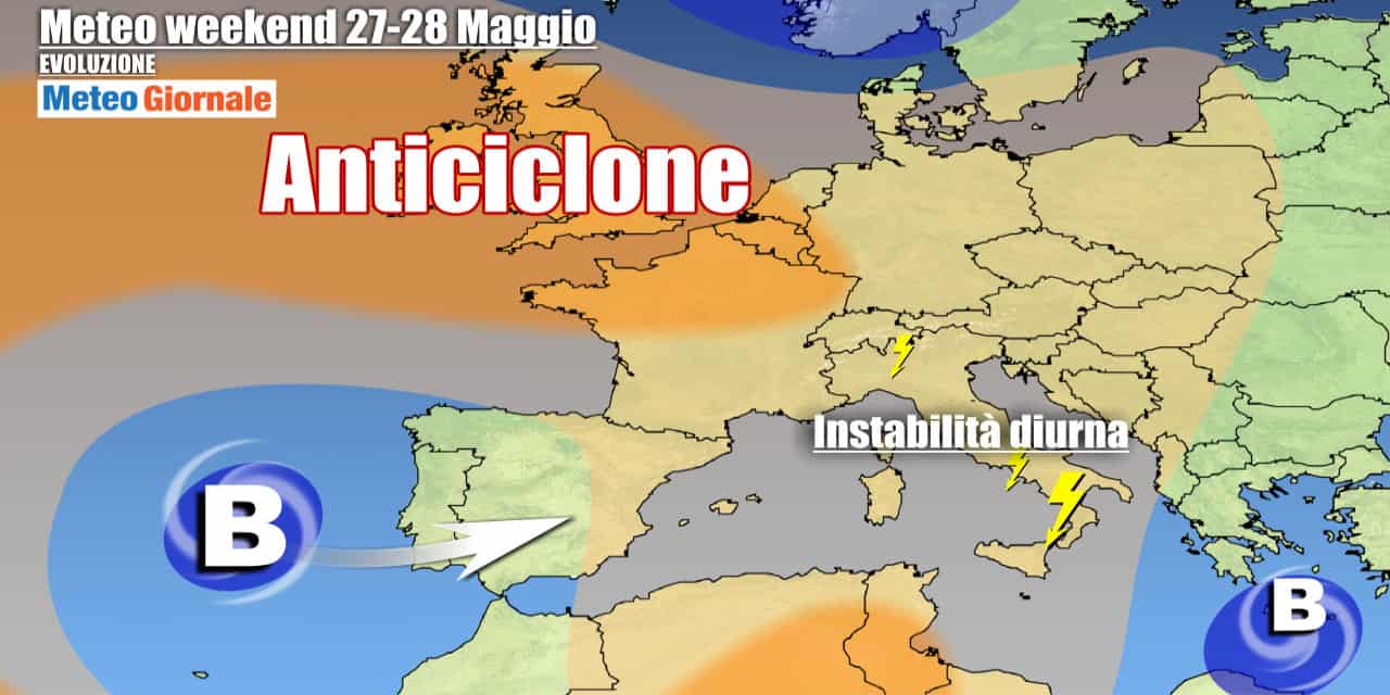 L'alta pressione non garantirà piena protezione nemmeno nel weekend