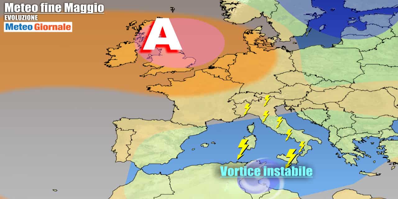 Instabilità per tutta la settimana sull'Italia, sino al Ponte del 2 Giugno