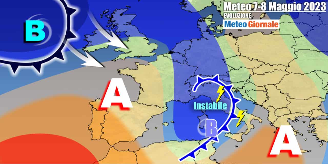 Meteo turbolento da subito nella prossima settimana