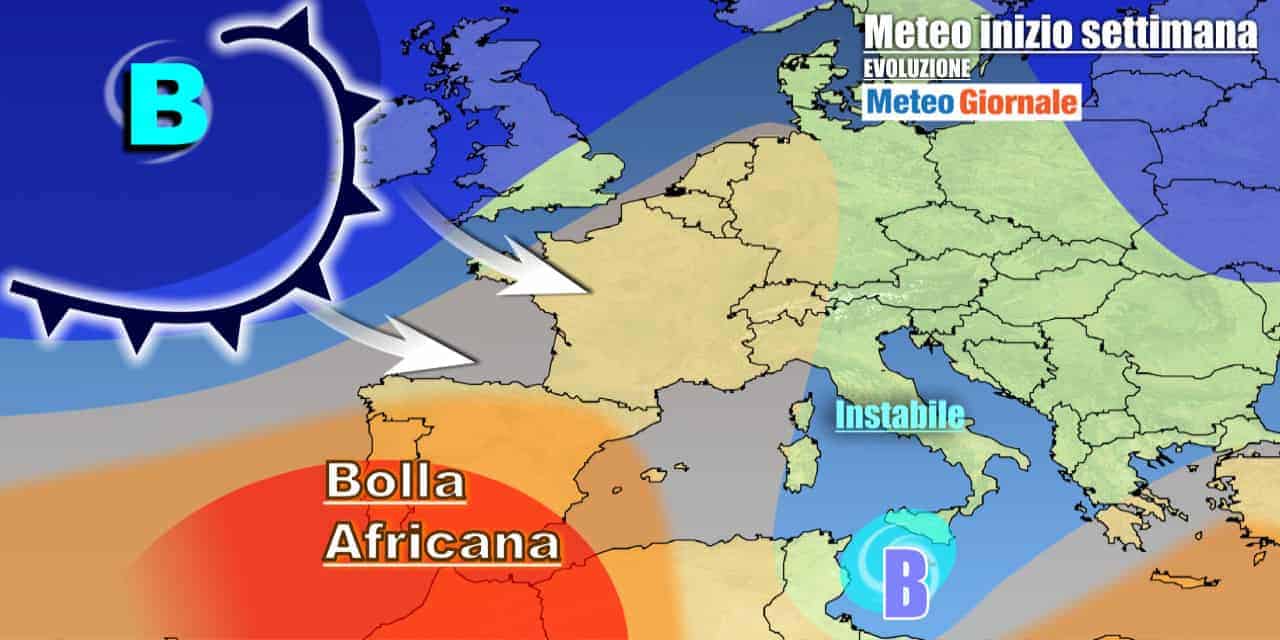 Meteo molto turbolento nella prossima settimana