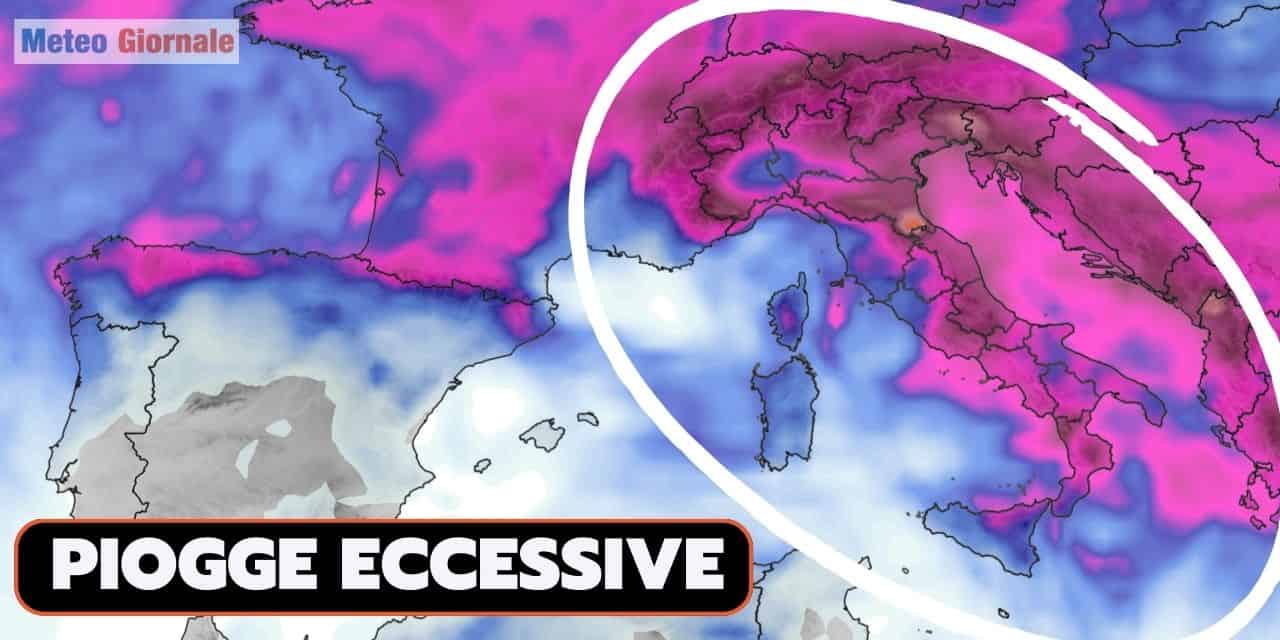 meteo con pioggeeccessive in italia