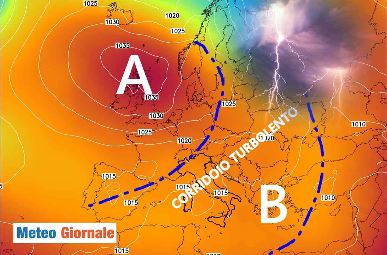 Meteo: corridoio turbolento non darà pace all’Italia!