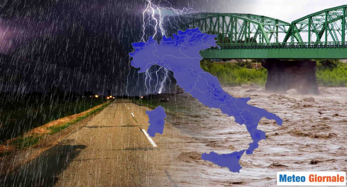 Nessuna tregua per le piogge attese abbondanti la prossima settimana