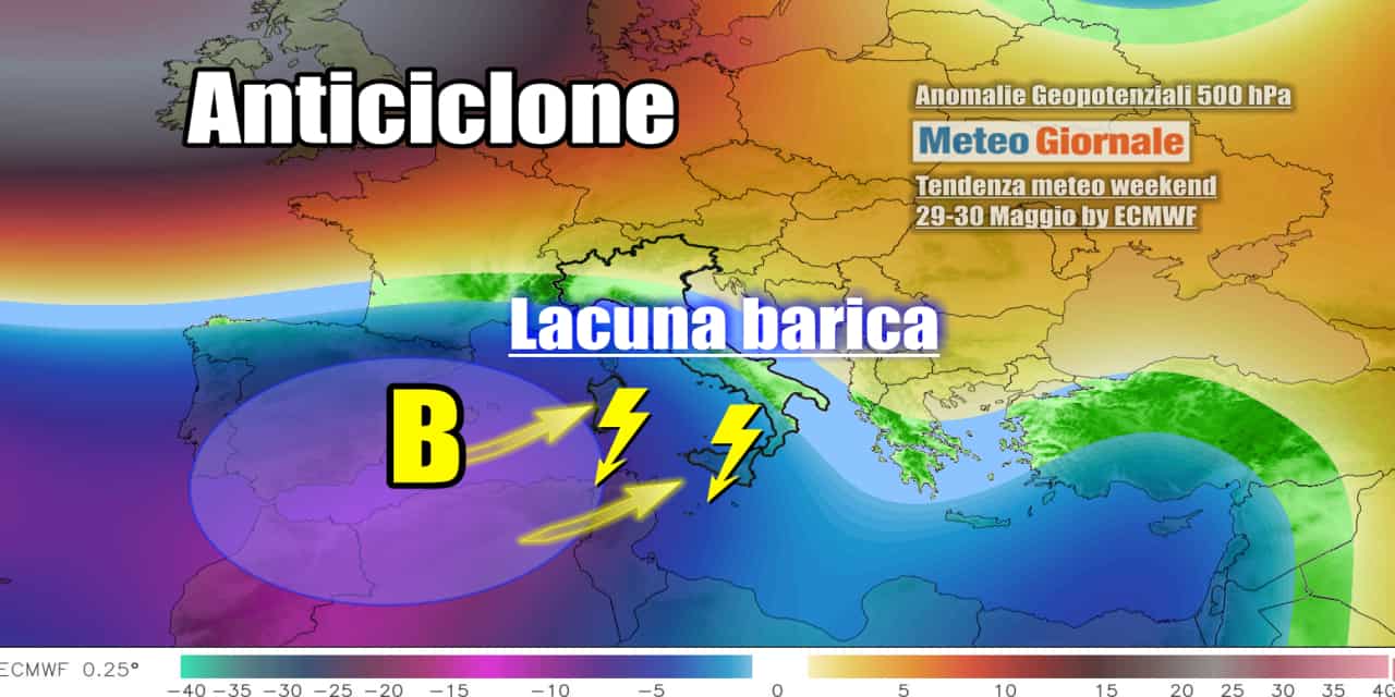 Blanda depressione mediterranea porterà instabilità vivace anche la prossima settimana