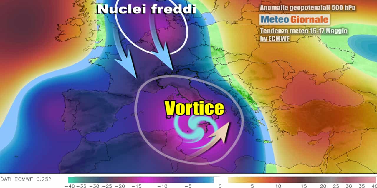 Circolazione ciclonica persistente la prossima settimana