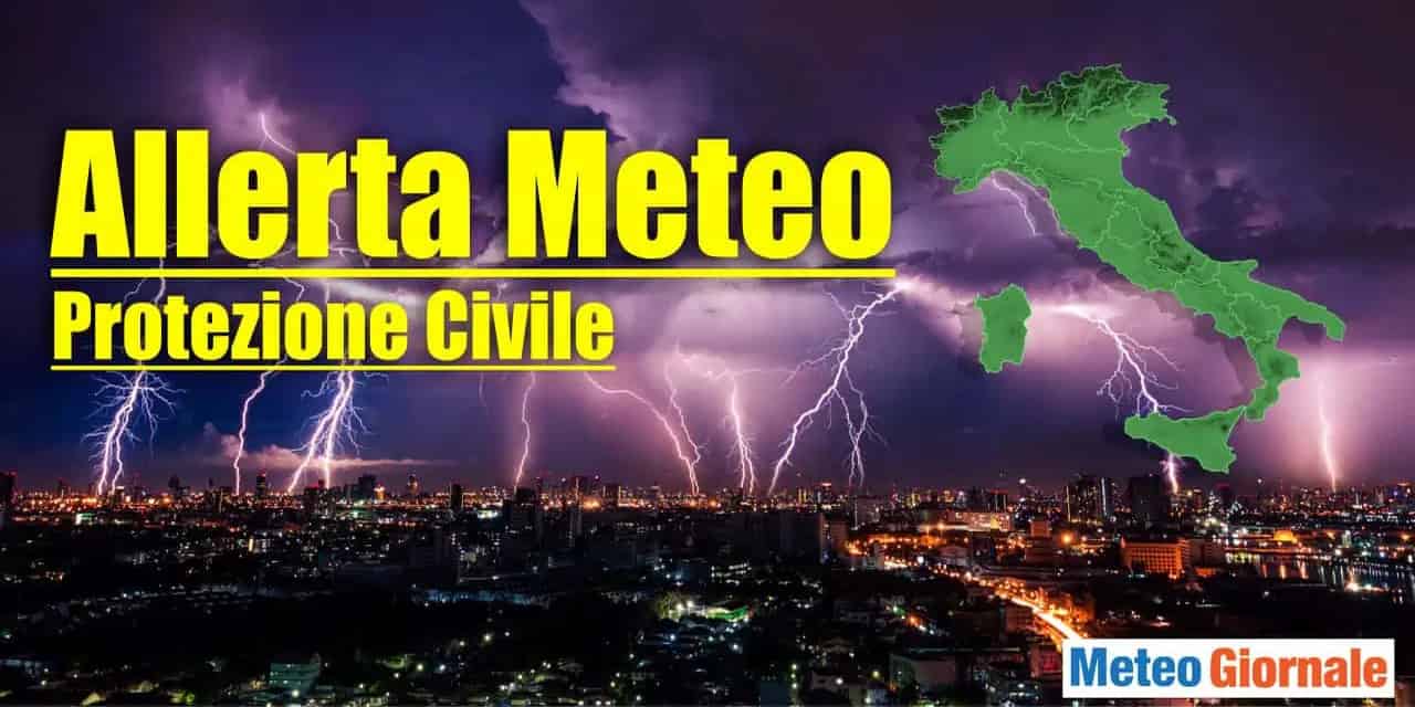 Diramata allerta della Protezione Civile in molte regioni