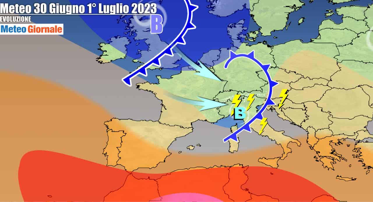 Fase instabile e più fresca sino al weekend