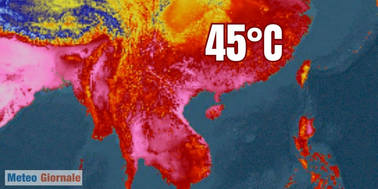 Meteo: continua l’ondata di caldo in Cina ed Indocina