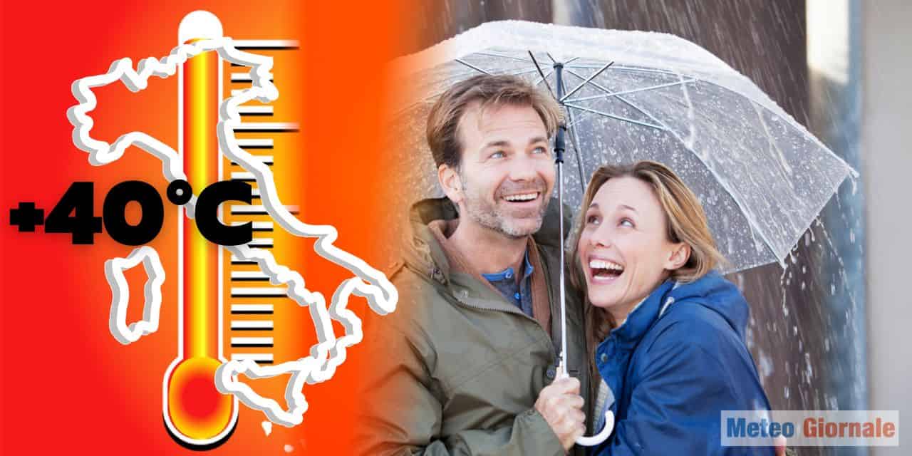 meteo con ondata di caldo e cambiamento