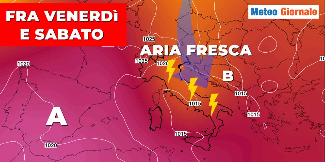 meteo fine ondata di caldo