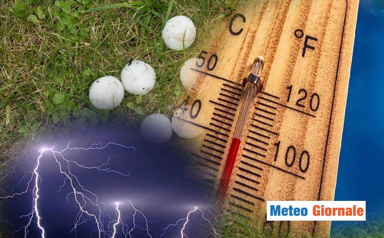 meteo giugno estremo caldo temporali grandine