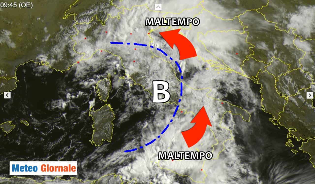 Meteo: oggi l’Estate si fa da parte, quanto maltempo!