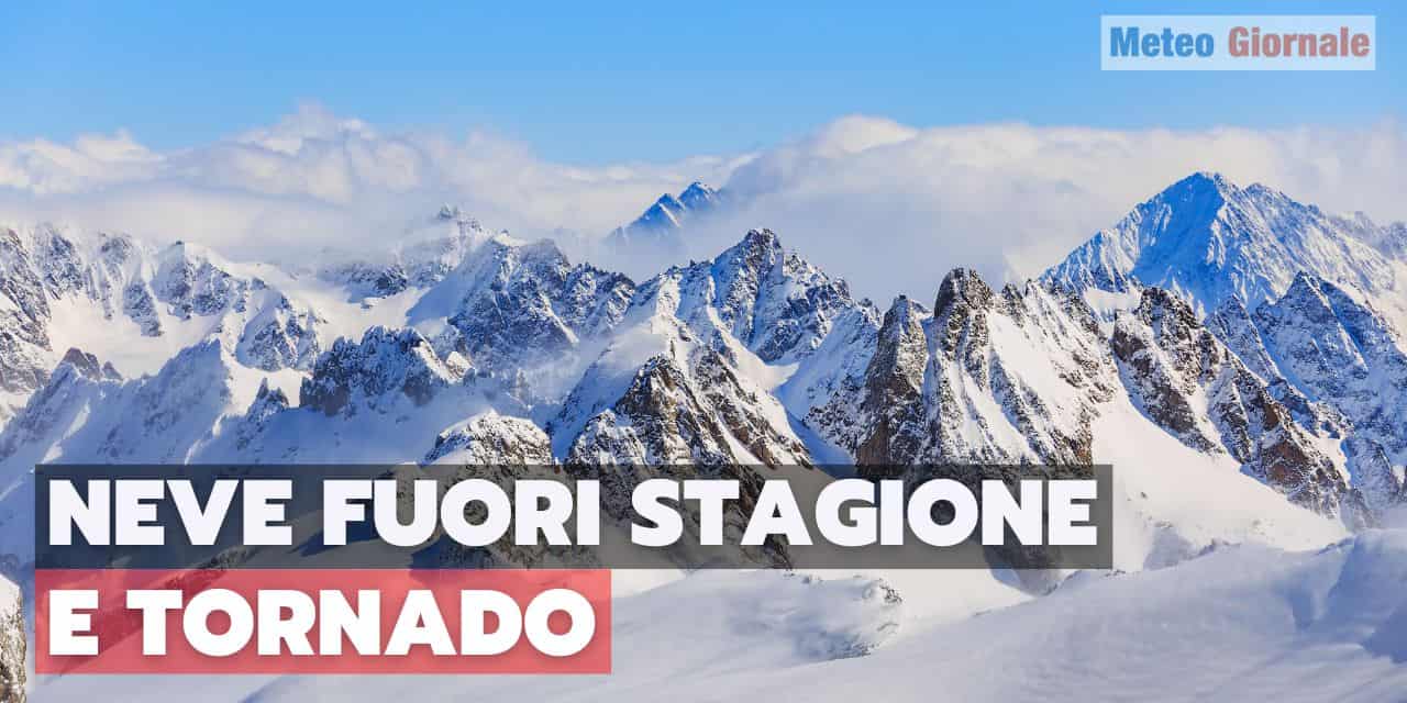 Meteo: 10 tornado si abbattono sugli States meridionali, la neve cade su Colorado e Wyoming