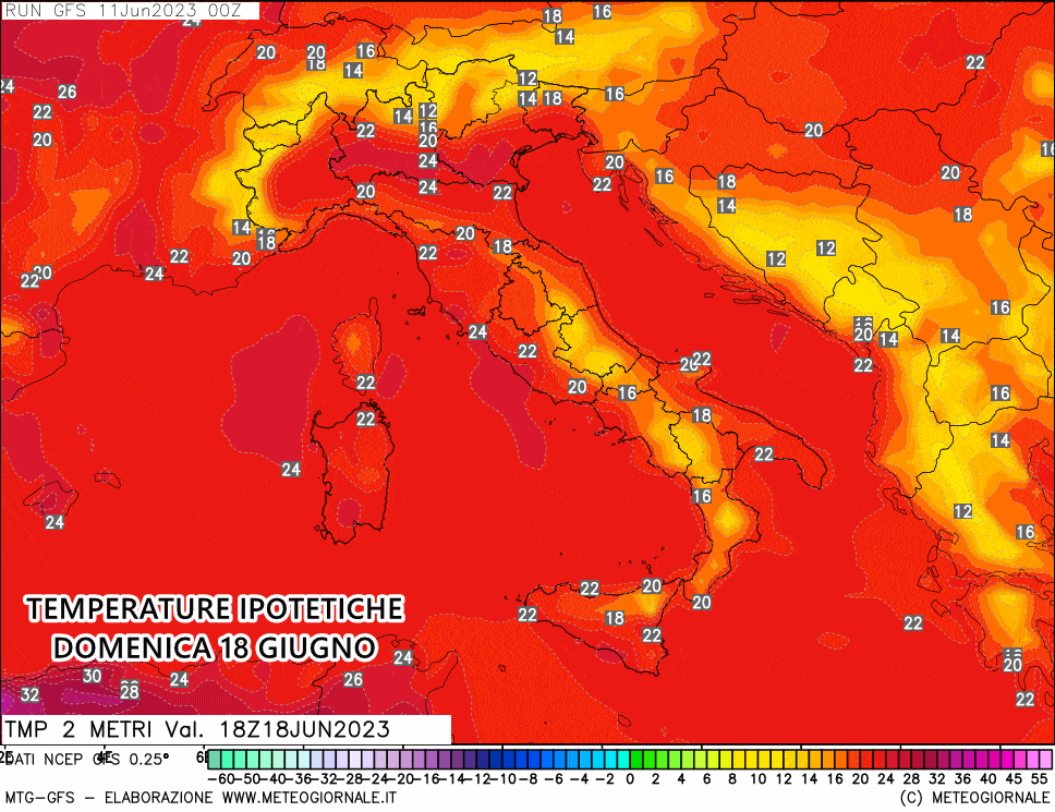temperature 17 18 giugno