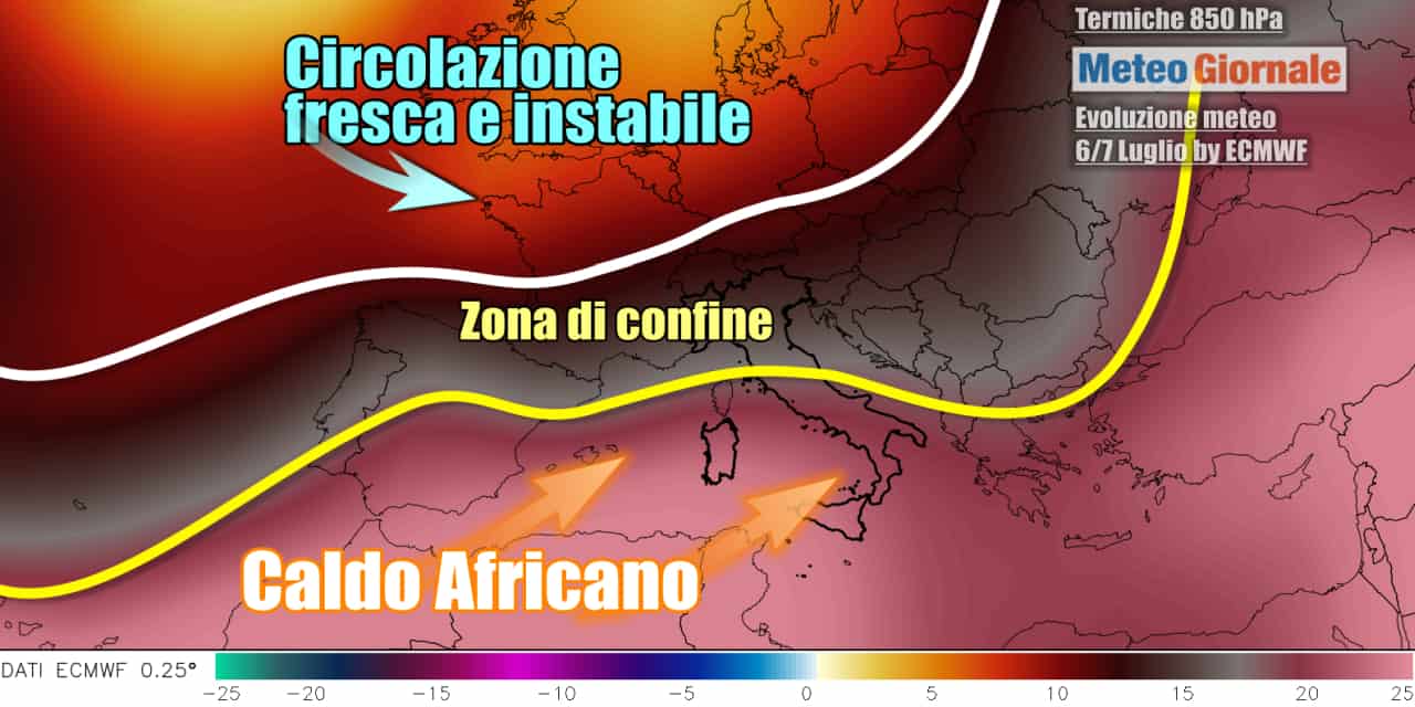 L'anticiclone africano si farà sentire da metà settimana