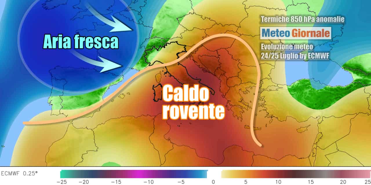 Ci sarà da attendere fin verso fine Luglio per una rinfrescata