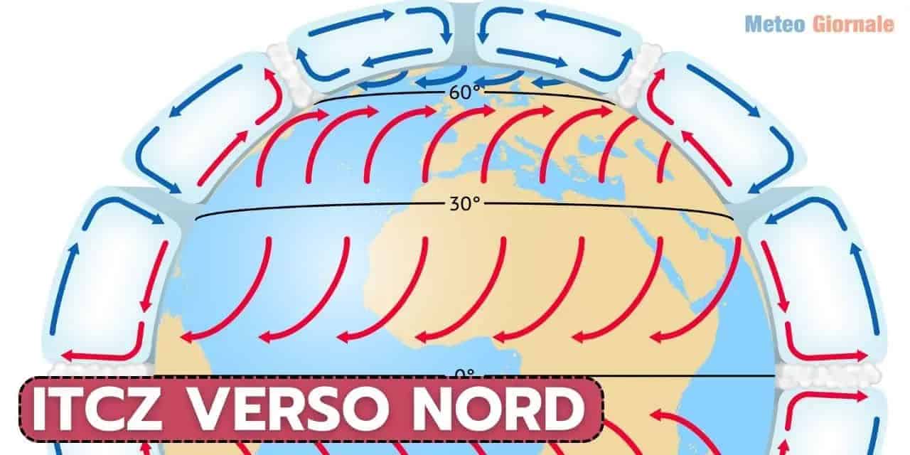 Meteo: il caldo rovente ed il ruolo dell’ITCZ salito molto a nord