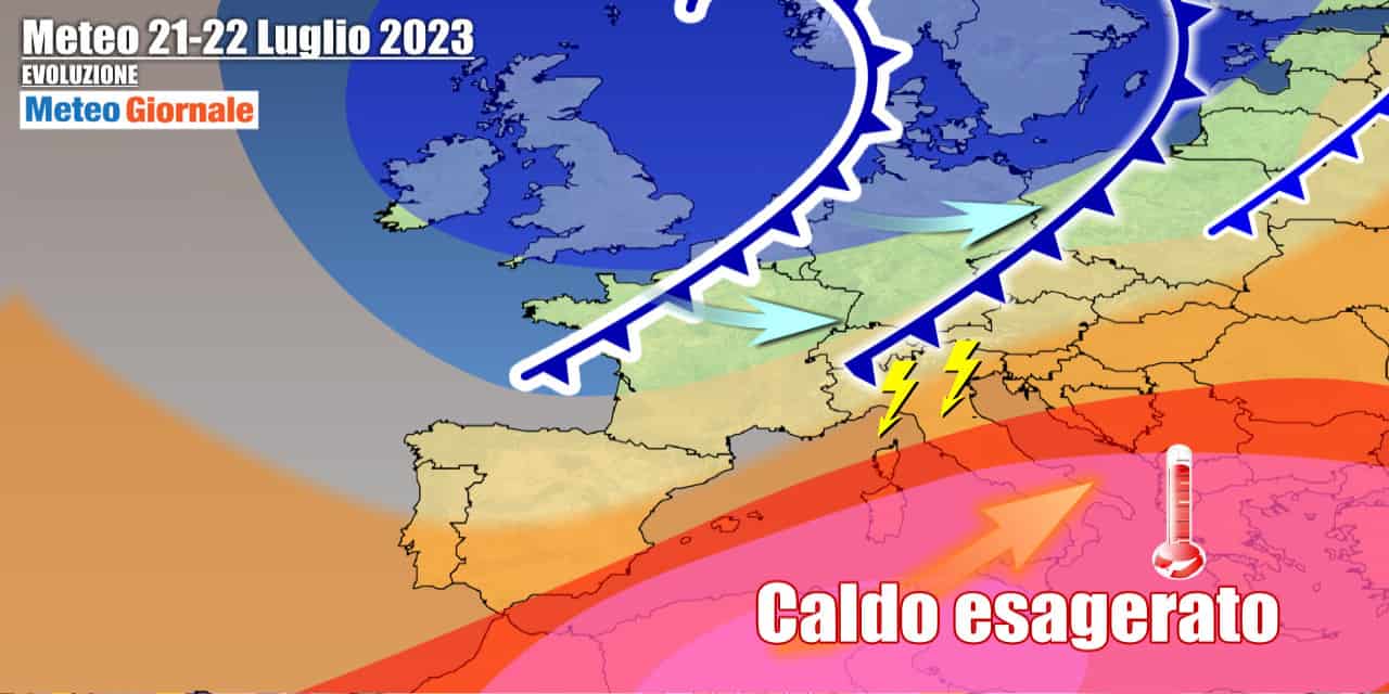 Caldo atroce insisterà al Sud, più temporali al Nord