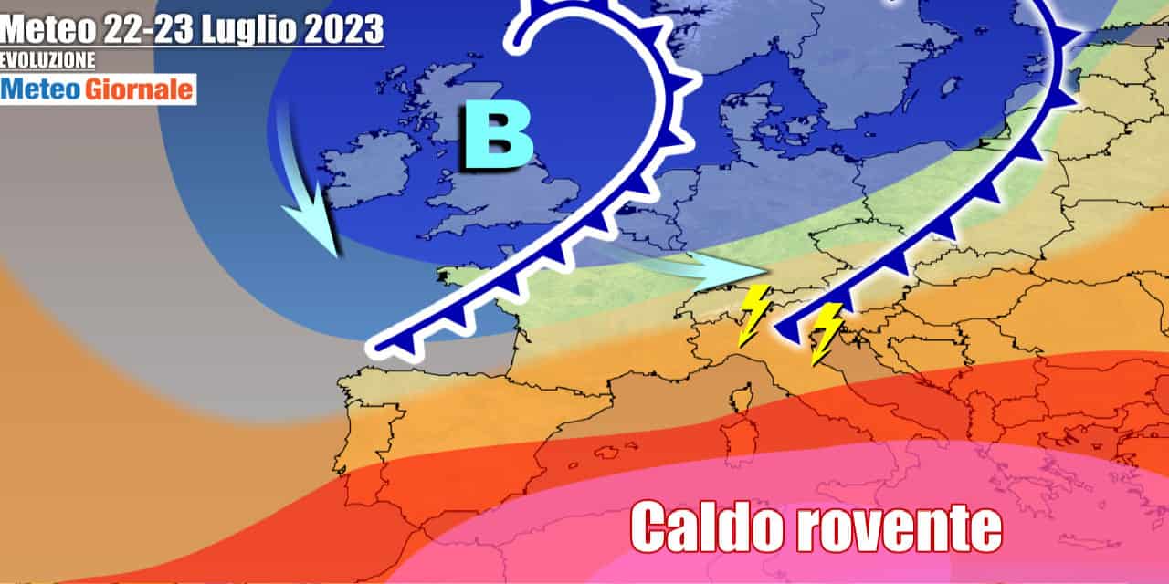 Super caldo africano e temporali al Nord