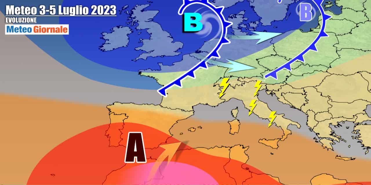 Ad inizio settimana instabilità con anticiclone ancora troppo debole