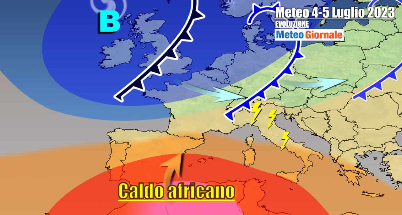 Caldo africano protagonista nella seconda parte della settimana