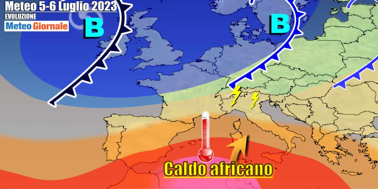 Nella seconda parte della settimana caldo verso l'Italia