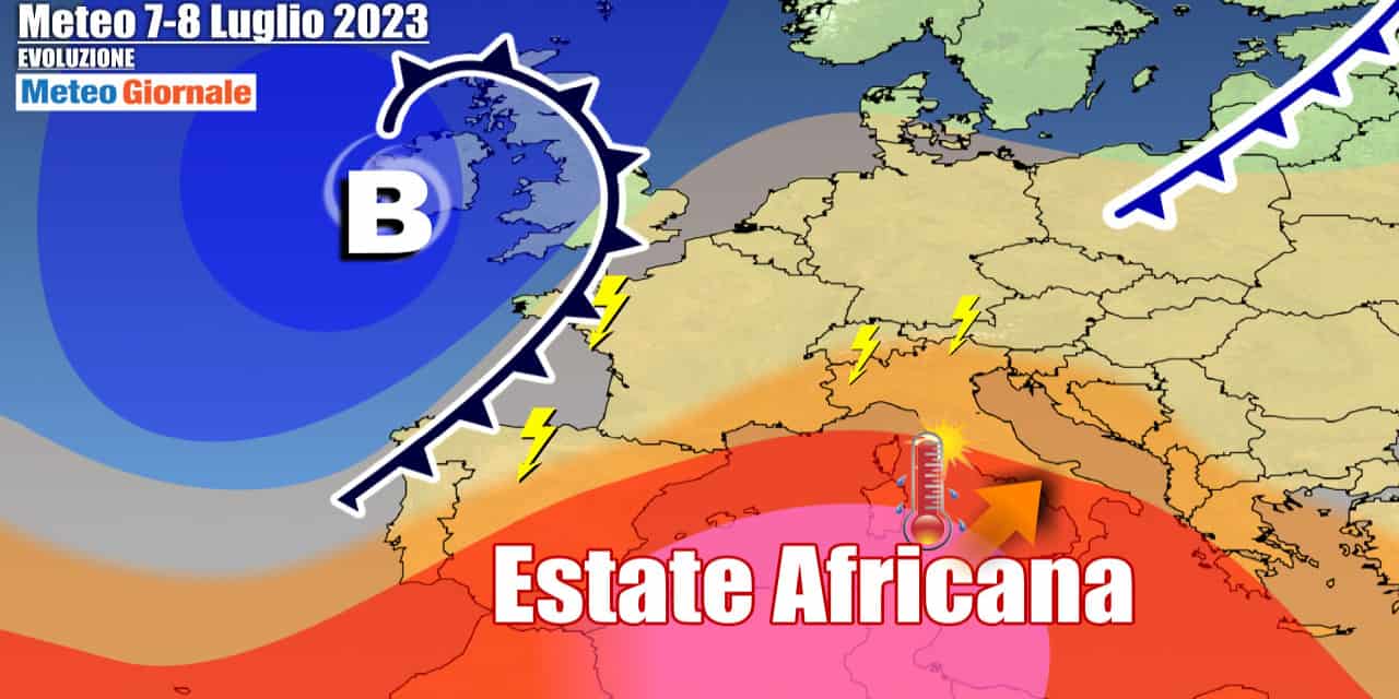 Caldo intenso per il rinforzo dell'anticiclone africano