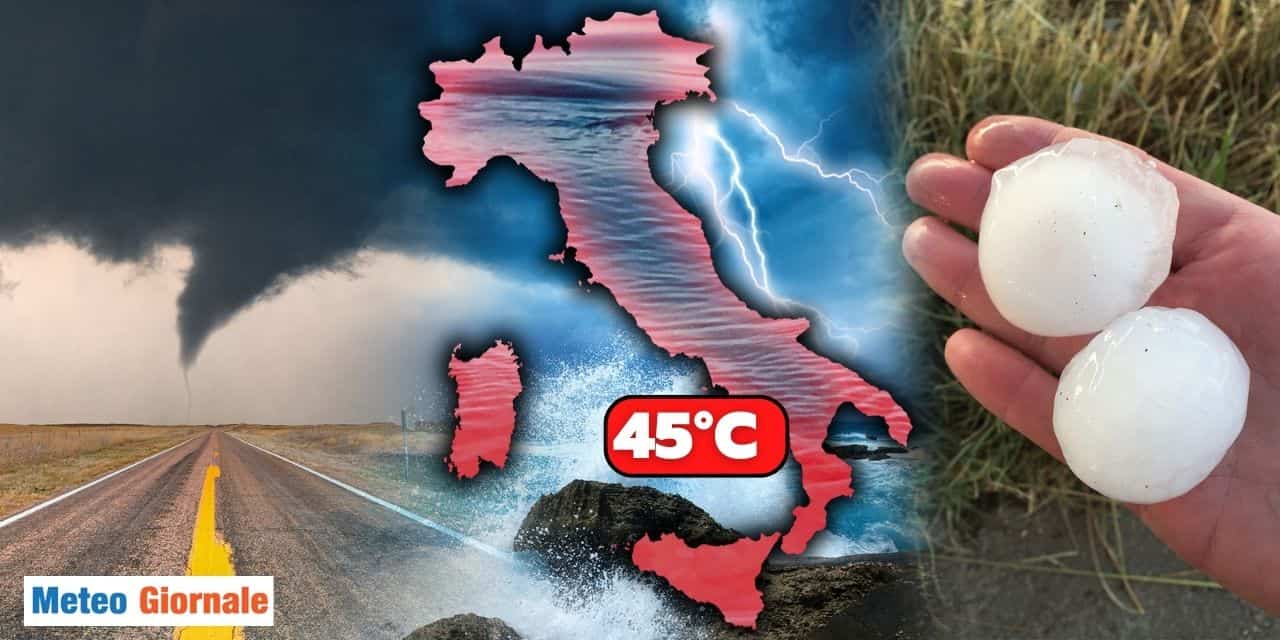 Meteo: il crollo della temperatura a suon di temporali e super grandine