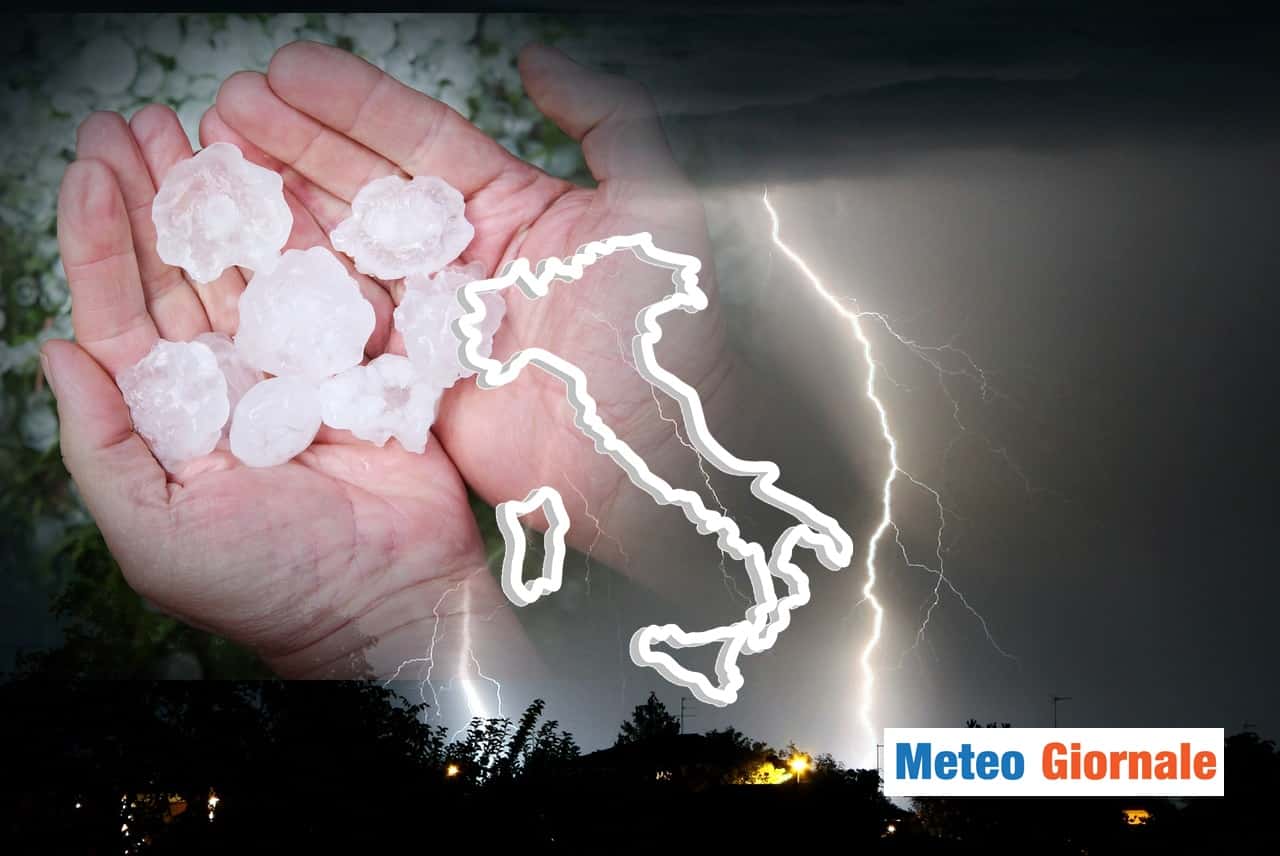 meteo estremo grandine dopo caldo afoso