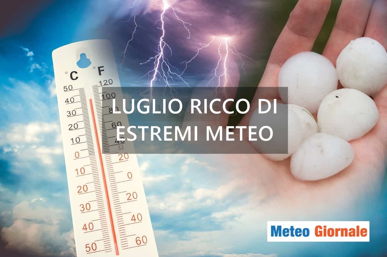 Meteo pessimo: Italia divisa tra caldo estremo e violenti temporali