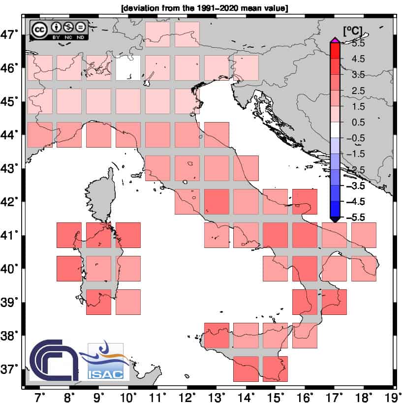 CLIMA: LUGLIO da record, i dati ISAC-CNR