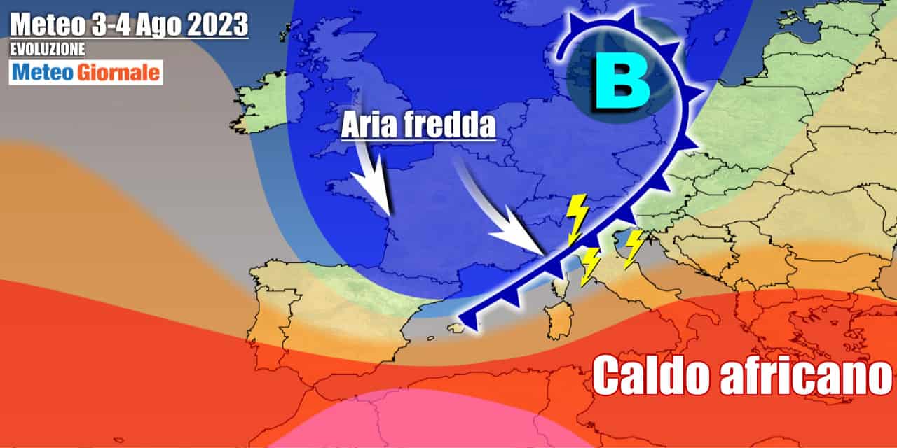 Ciclone burrascoso sull'Italia