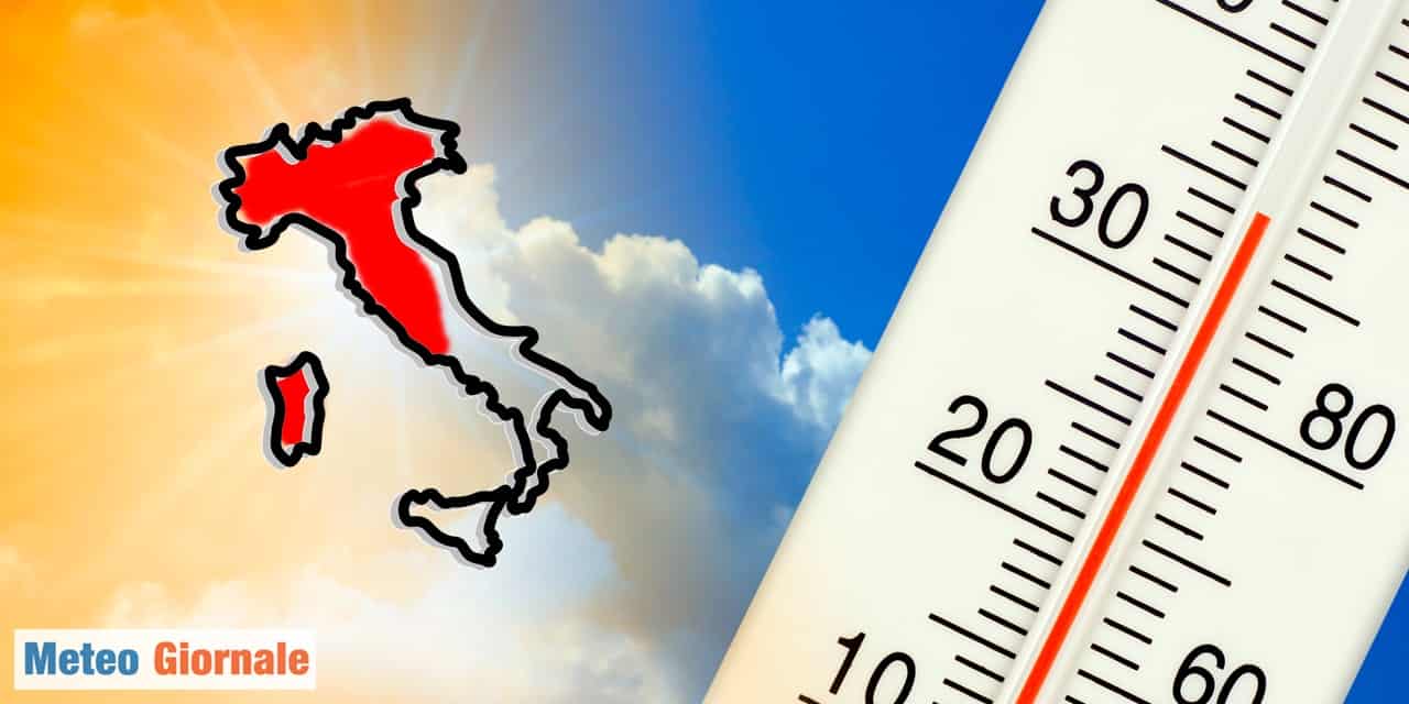 meteo caldo centronord italia