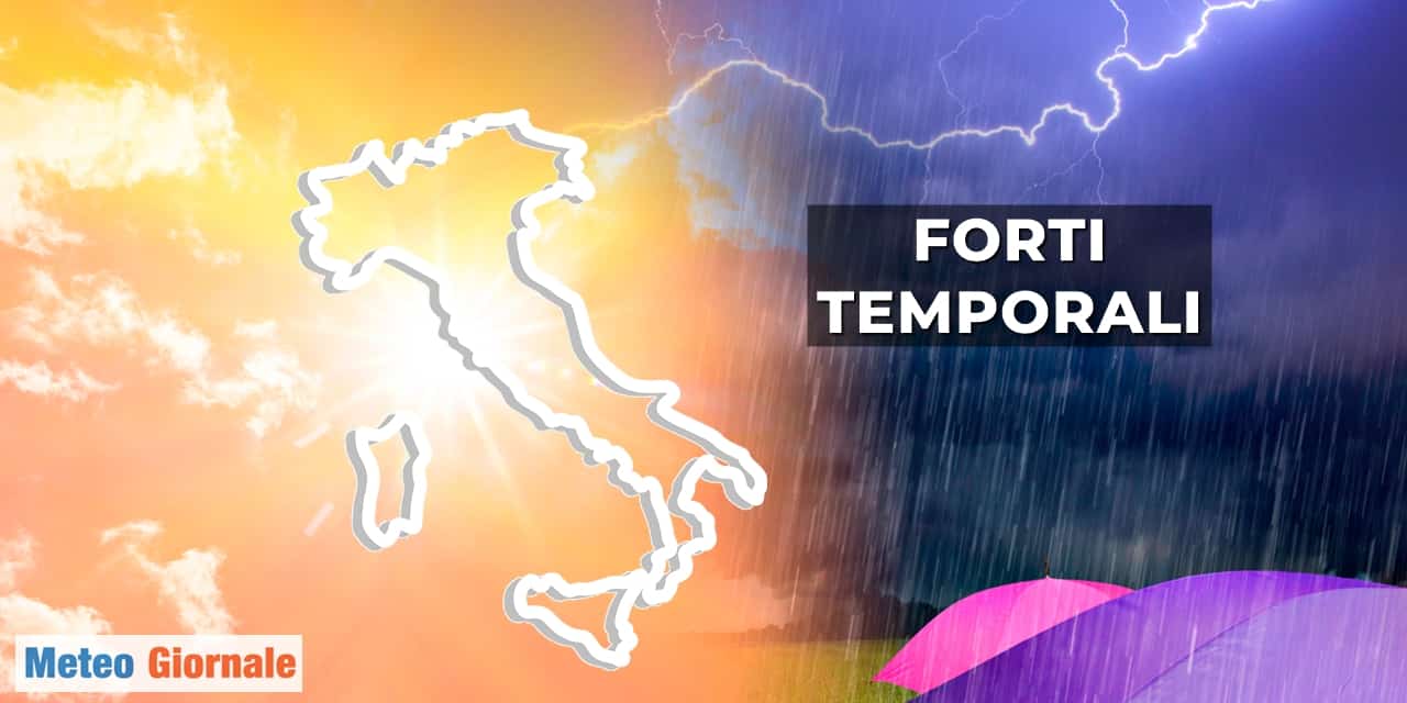 Meteo: dal caldo africano a supercelle con temporali e grandine. Rottura Estate