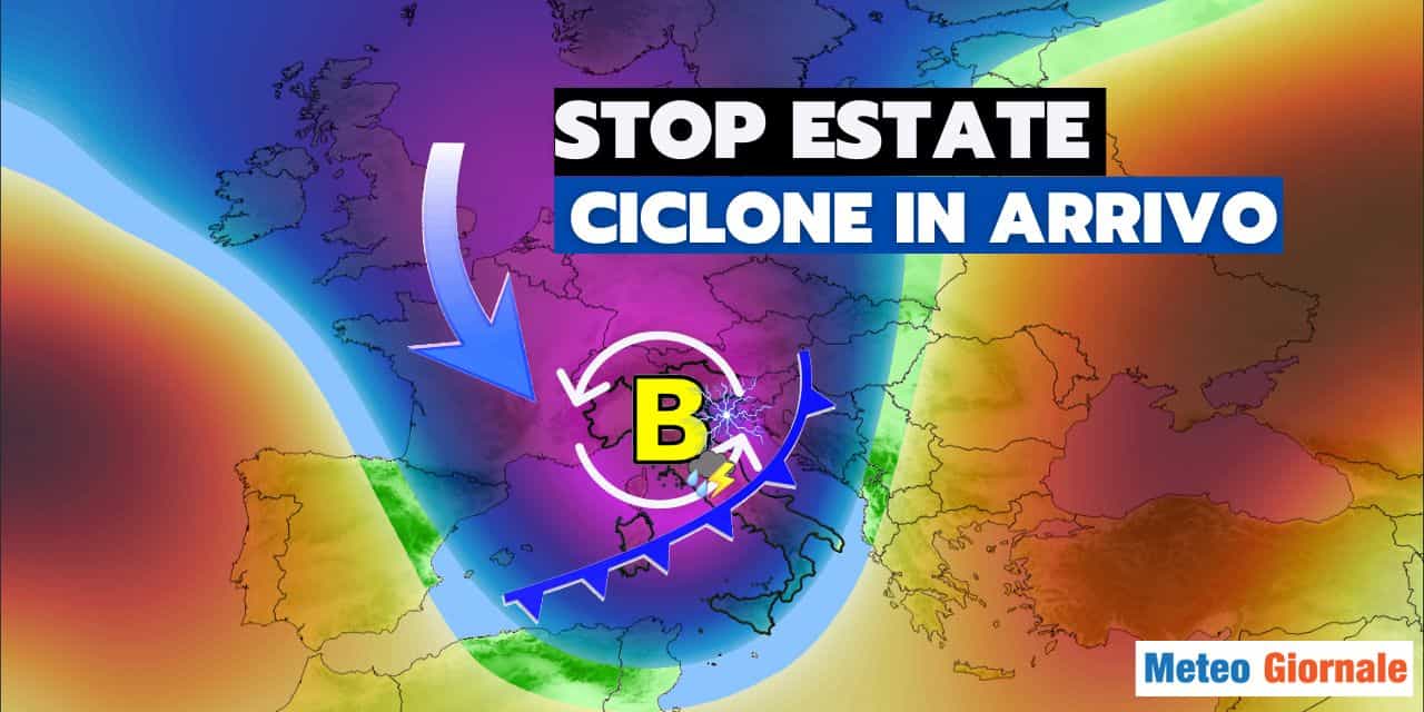 Vortice di bassa pressione in arrivo