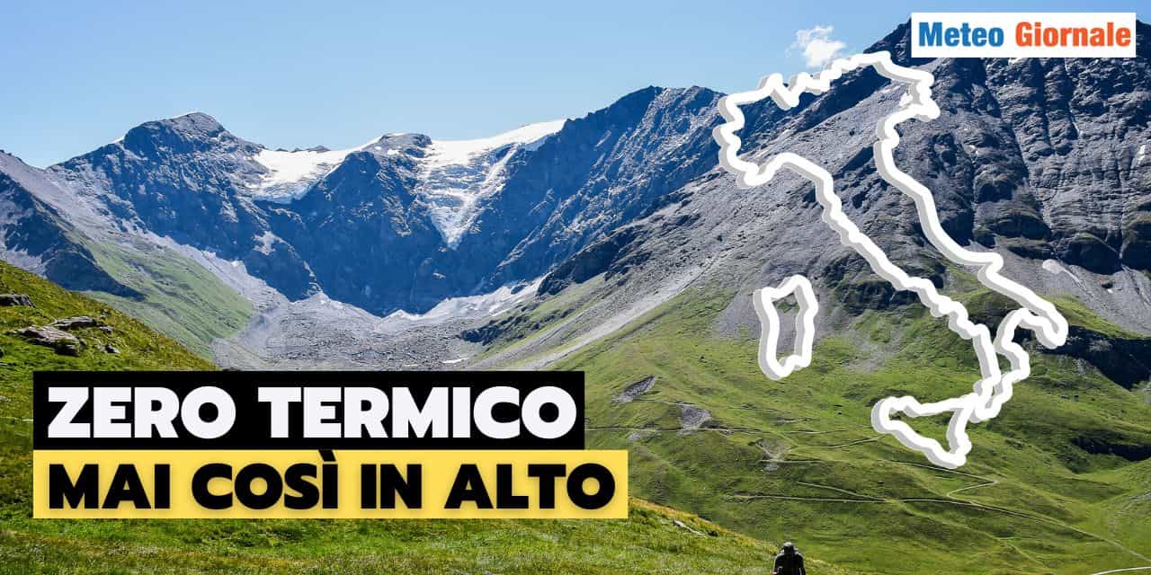 Zero termico sino a picchi mai misurati prima