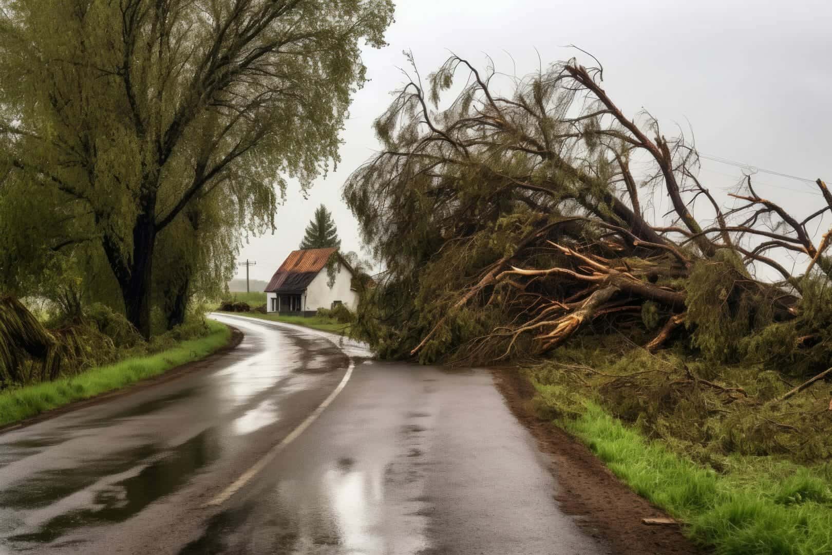 L’uragano Idalia sradica alberi e causa allagamenti a Valdosta, Georgia, mentre la tempesta mortale si dirige verso est
