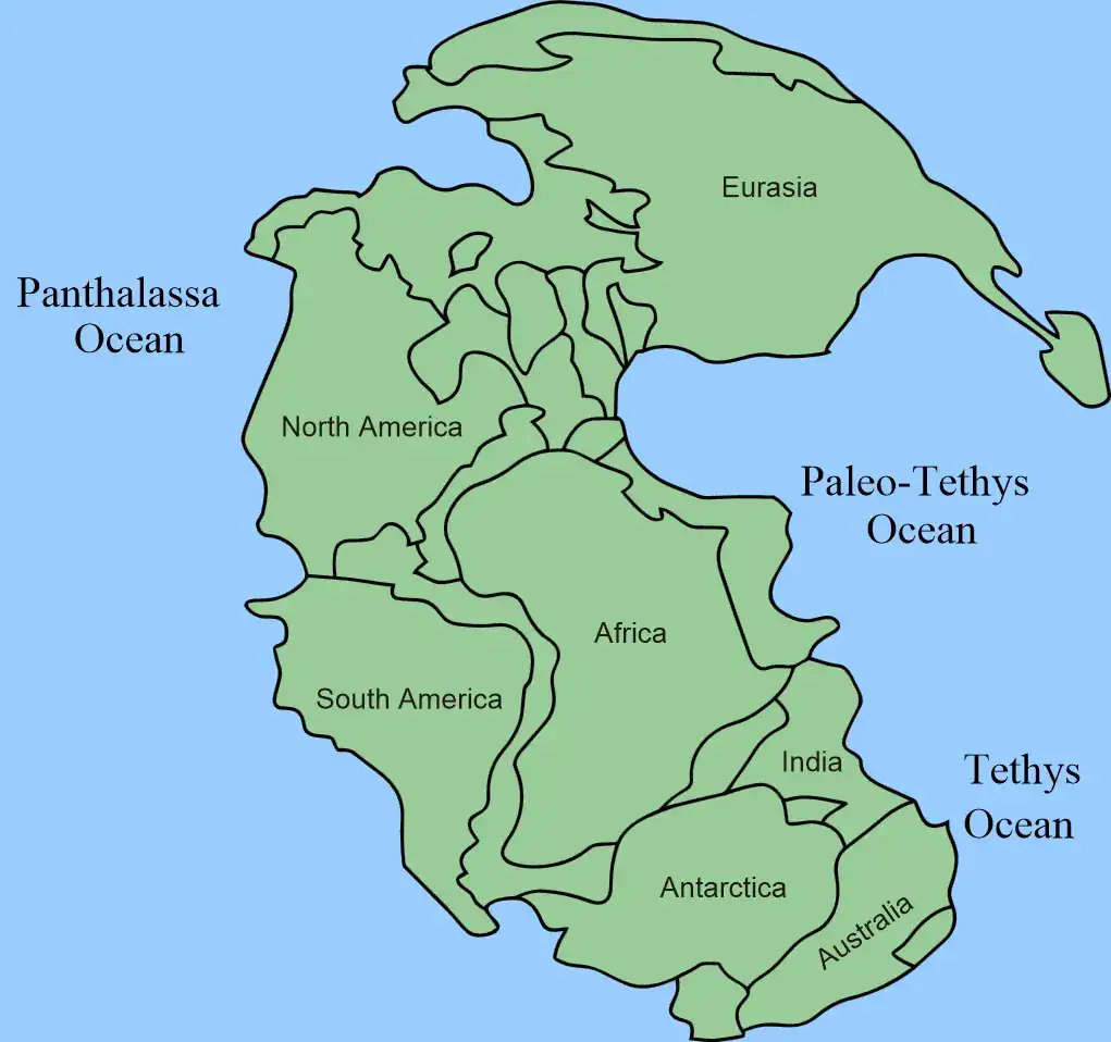 7. Pangea continents and oceans