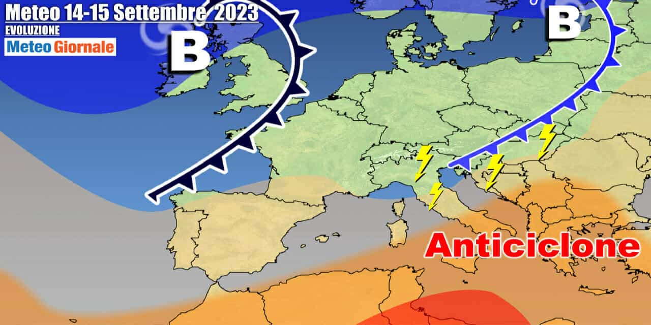 Meteo instabile sull'Italia, prima di una nuova rimonta anticiclonica a seguire