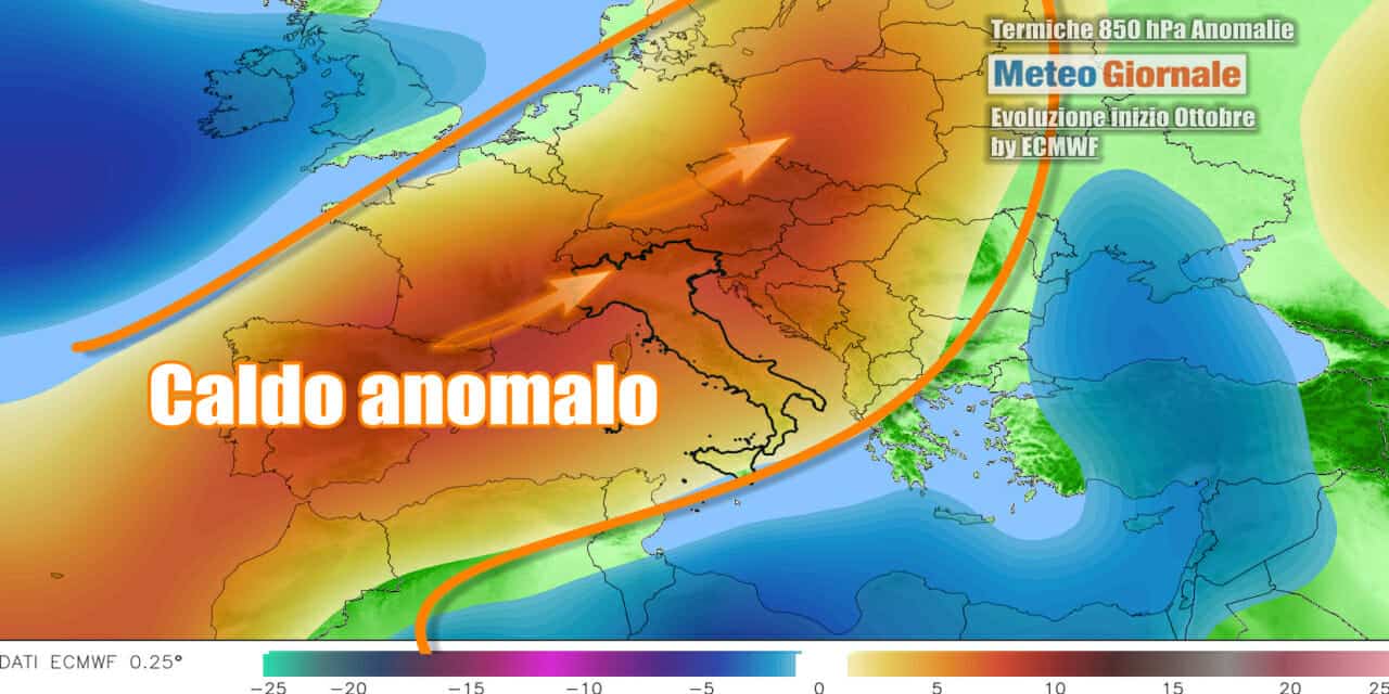 Il grande caldo non mollerà la presa nemmeno a inizio Ottobre